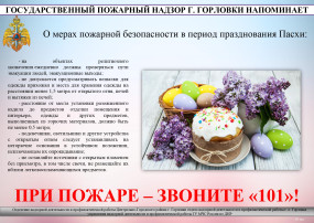 О мерах пожарной безопасности в период празднования Пасхи! О мерах пожарной безопасности в период празднования Пасхи!.